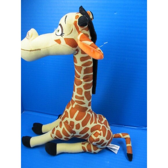 Madagascar Lot of 2 Melman Giraffe 14" & Marty Zebra 10" Plush Stuffed Animal - Picture 11 of 15